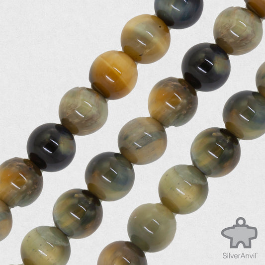 Blue Tiger Eye Beads - 8mm