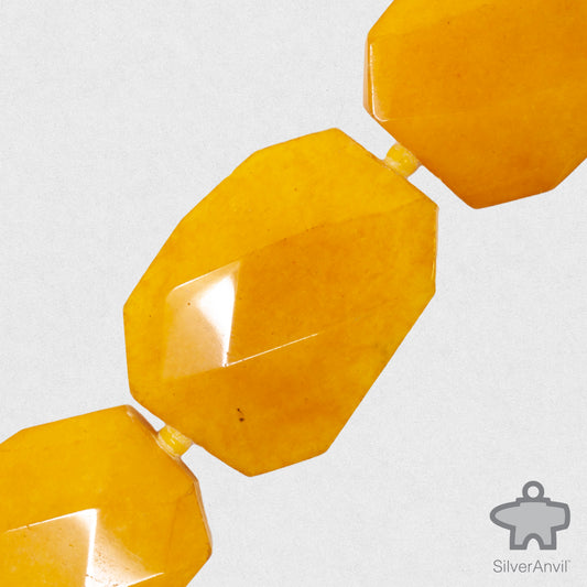 Dyed Jade Beads-Yellow