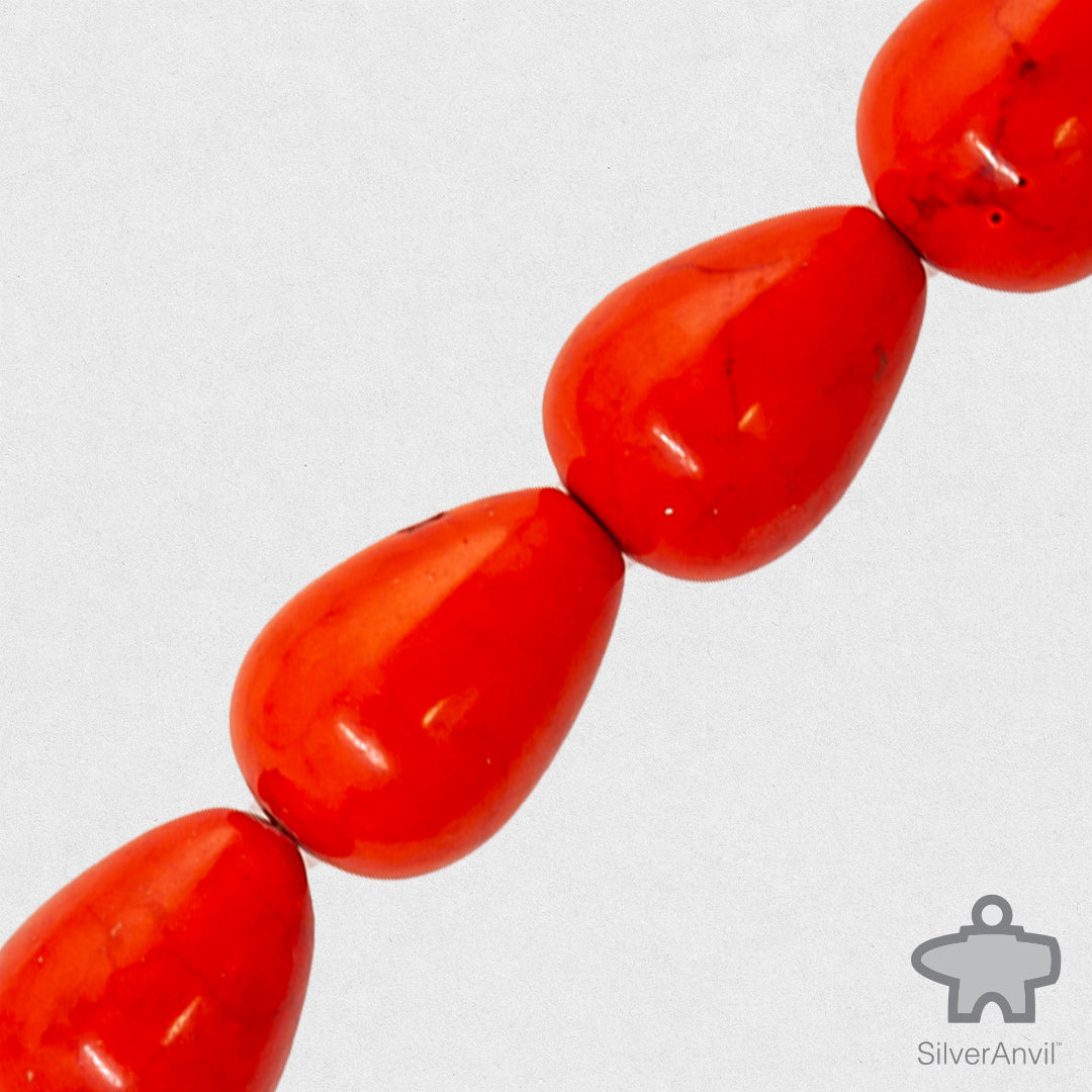 Dyed Orange Mookaite Beads