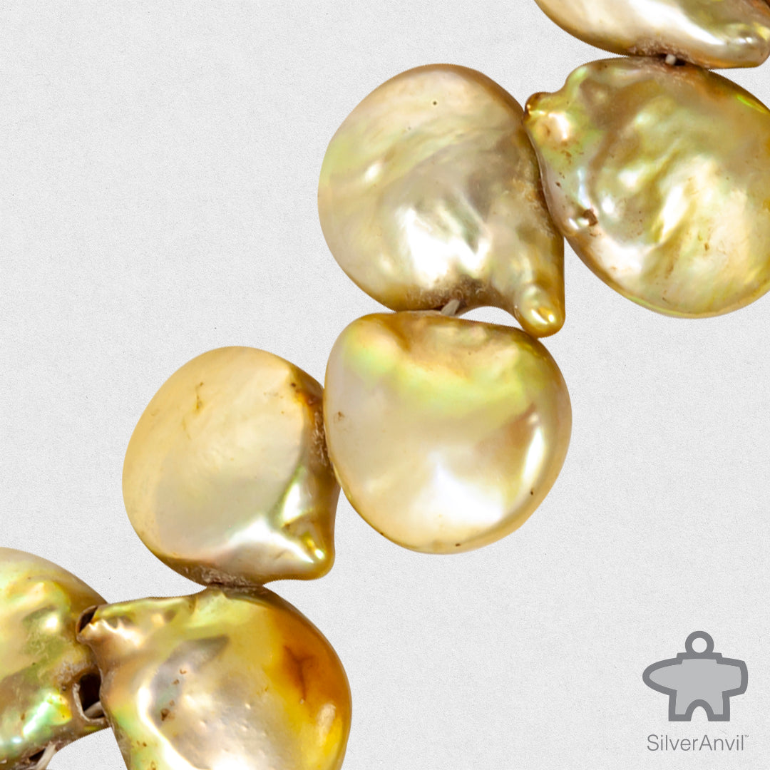Freshwater Pearl Beads-Baroque Gold