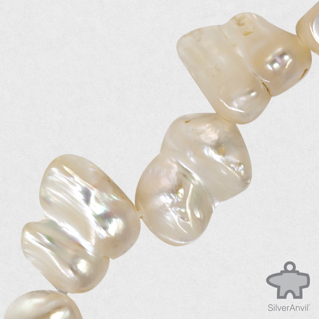 Freshwater Pearl Beads-Baroque White