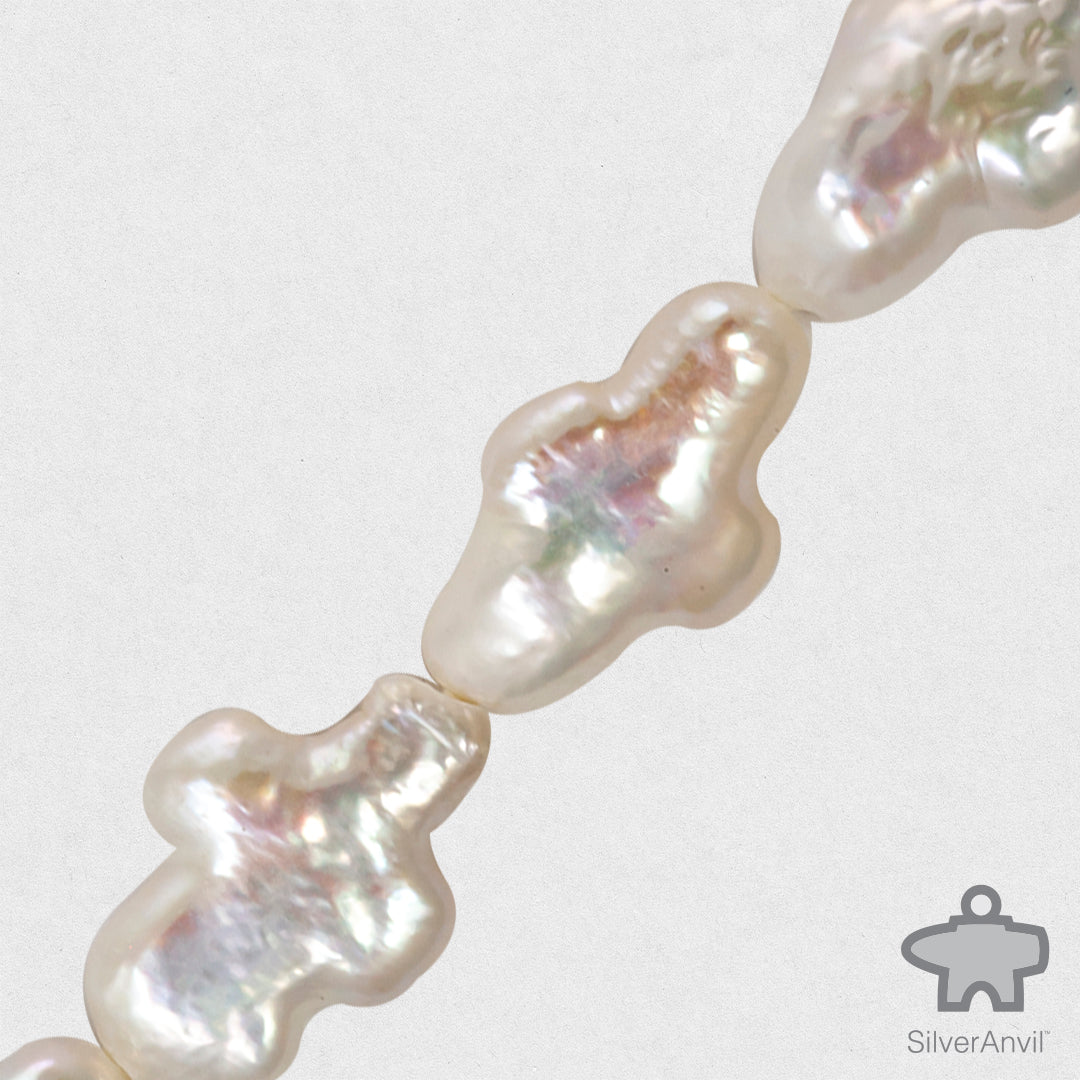Freshwater Pearl Beads-White Cross